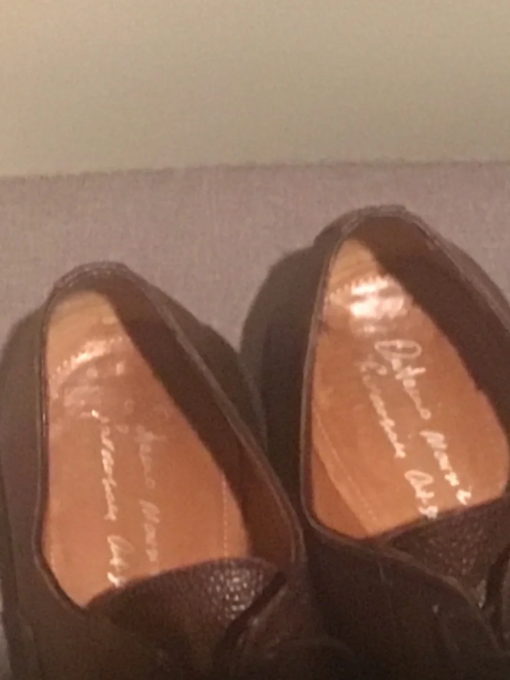 Deep brown pebbled leather Antonio Maurizi Made in Italy size 44 or US 11
